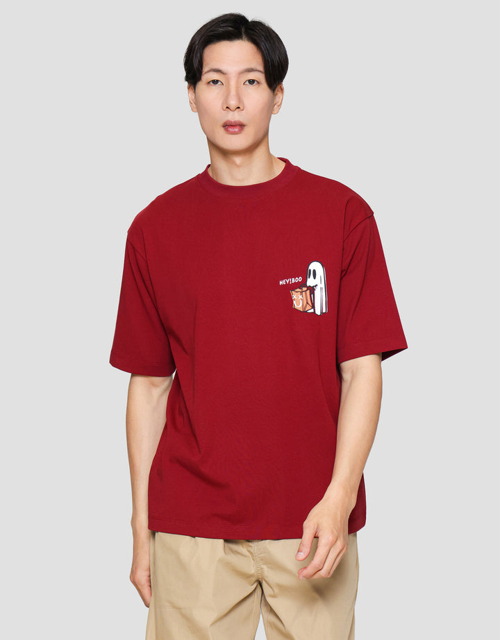 Suko Oversized Graphic Kerah Bulat Kaos Lengan Pendek Pria