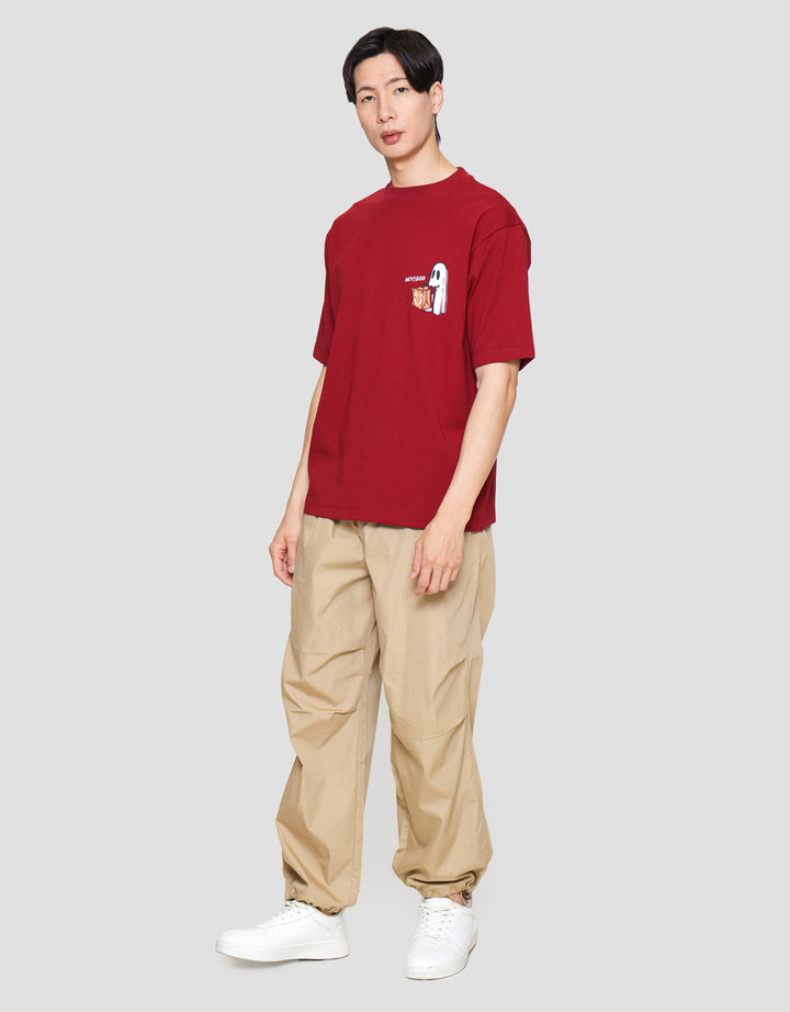 Suko Oversized Graphic Kerah Bulat Kaos Lengan Pendek Pria