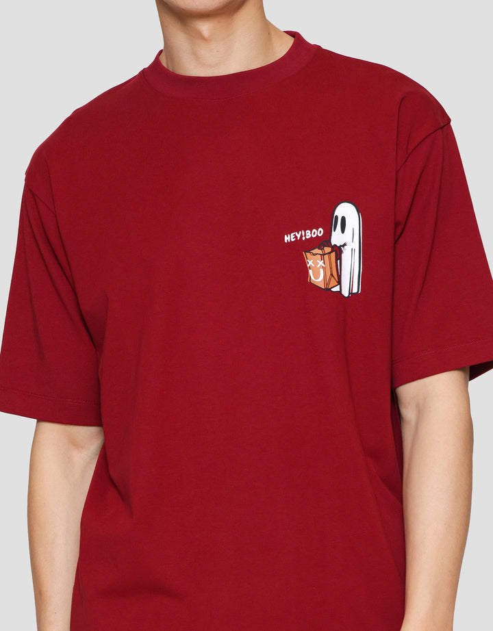 Suko Oversized Graphic Kerah Bulat Kaos Lengan Pendek Pria