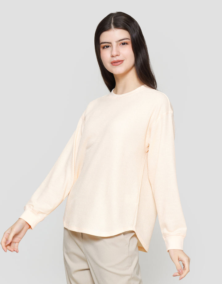 Suko Waffle Kaos Lengan Panjang Wanita
