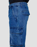 Nevada Denim Loose Fit Cargo Celana Panjang Cargo Pria