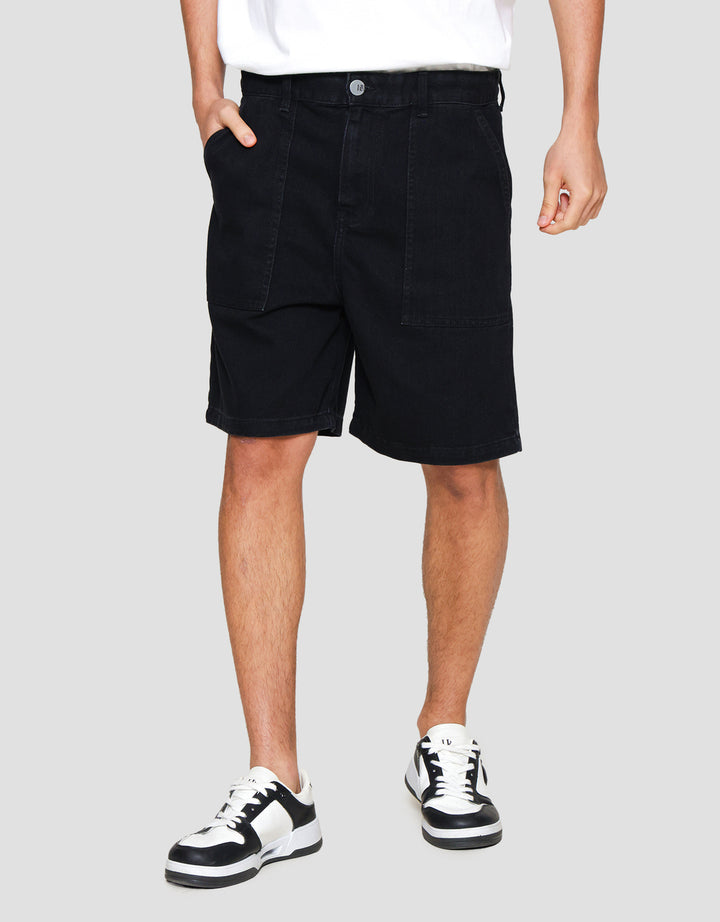 Nevada Denim Baggy Patch Pocket Celana Pendek Pria