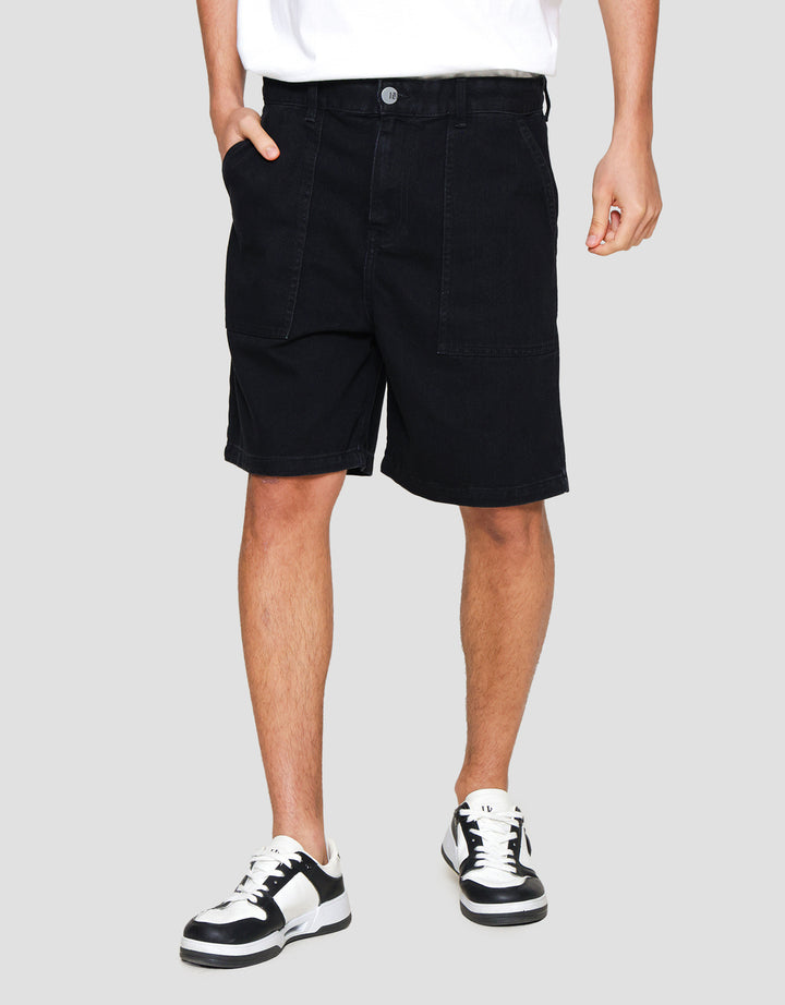 Nevada Denim Baggy Patch Pocket Celana Pendek Pria