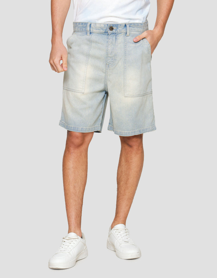 Nevada Denim Baggy Patch Pocket Celana Pendek Pria