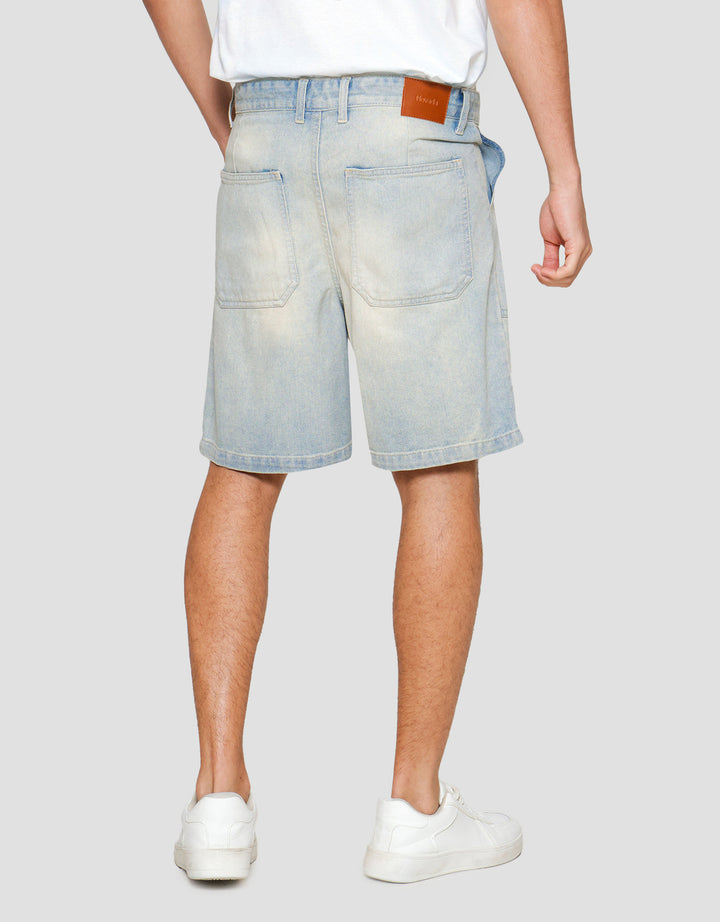 Nevada Denim Baggy Patch Pocket Celana Pendek Pria