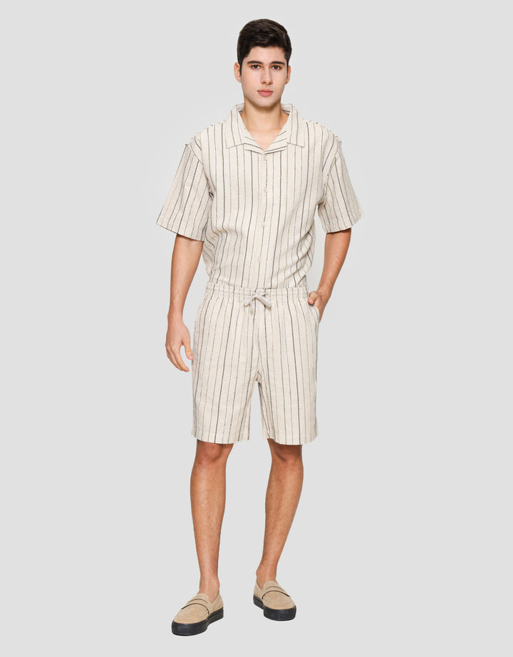 Nevada Relax Texture Stripe Stitch Celana Pendek Pria