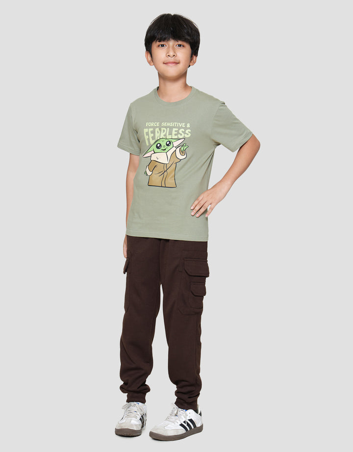 Star Wars Grogu Meditate Kaos Anak Laki-laki