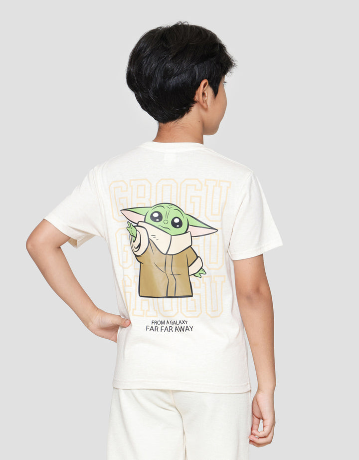 Star Wars Grogu Back Print Kaos Anak Laki-laki