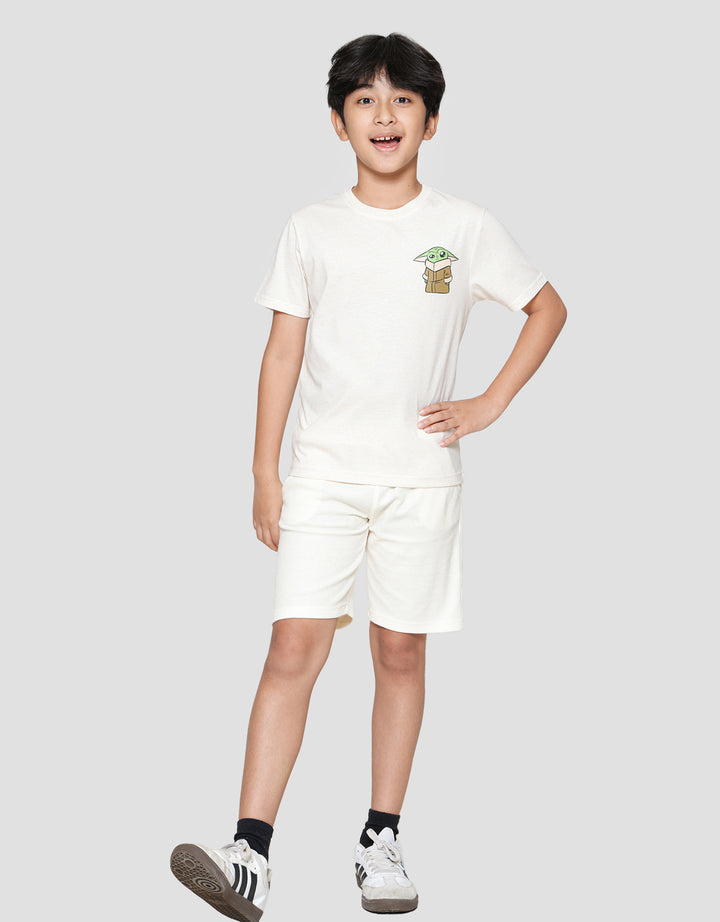 Star Wars Grogu Back Print Kaos Anak Laki-laki