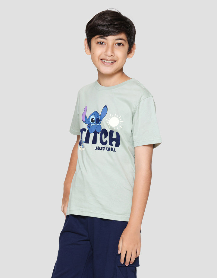 Disney Stitch Just Chill Sun Kaos Anak Laki-laki