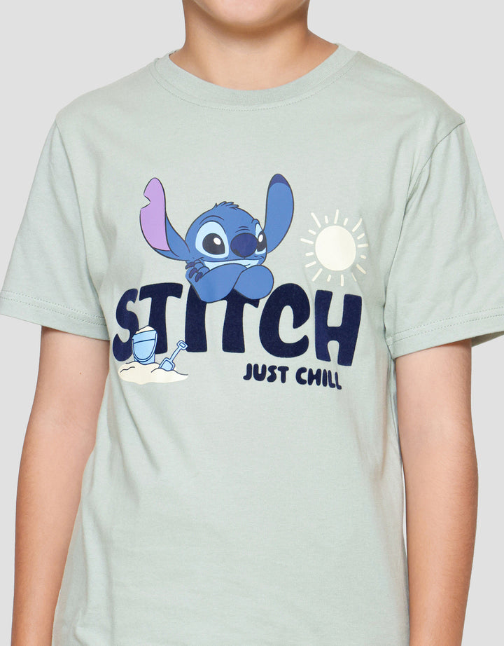 Disney Stitch Just Chill Sun Kaos Anak Laki-laki
