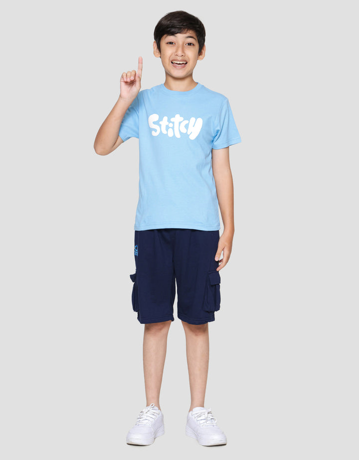 Disney Stitch Hit The Waves Back Kaos Anak Laki-laki