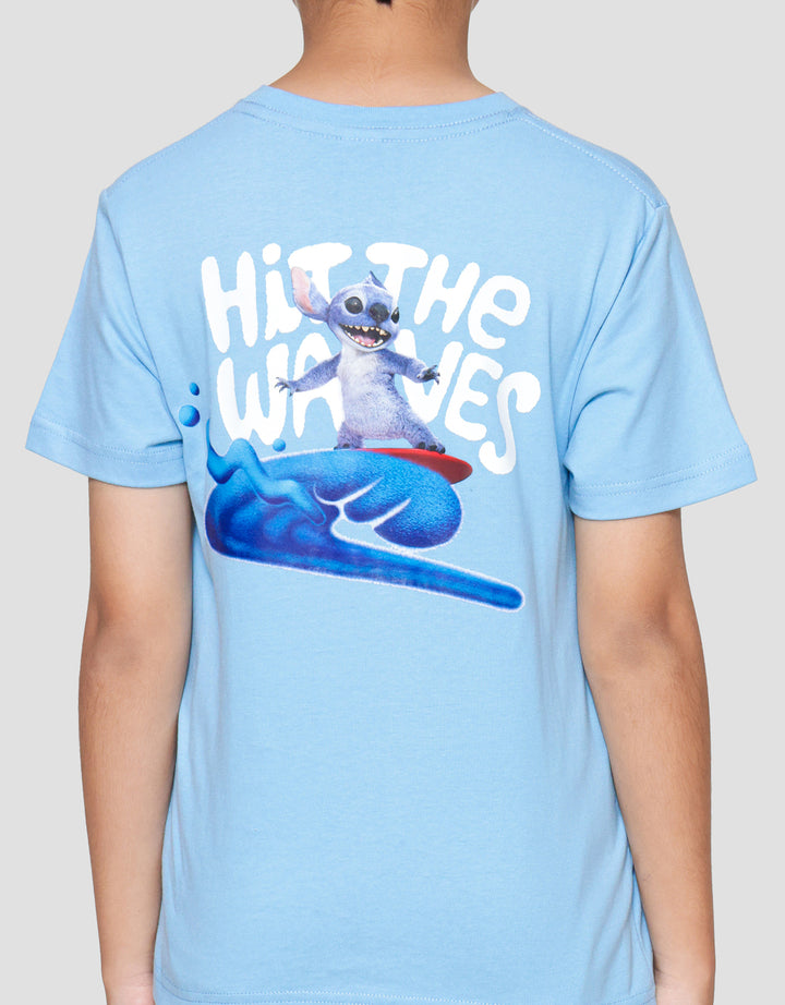 Disney Stitch Hit The Waves Back Kaos Anak Laki-laki