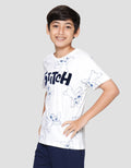 Disney Stitch Outline Kaos Anak Laki-laki