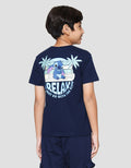 Disney Stitch Vacation Mode Relax Back Kaos Anak Laki-laki