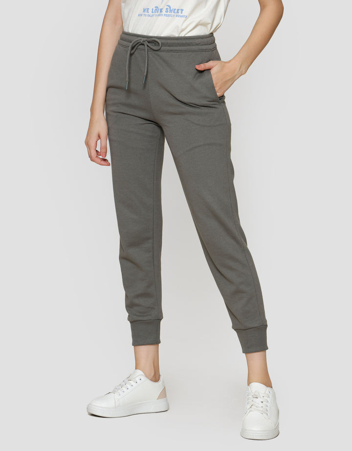 Nevada Solid French Basic Celana Jogger Wanita