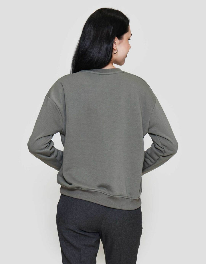 Nevada Solid Fleece Sweater Wanita