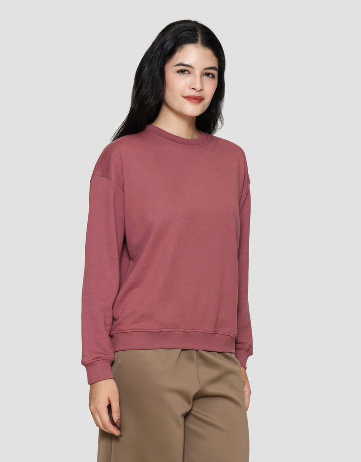 Nevada Solid Fleece Sweater Wanita