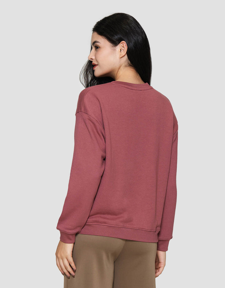 Nevada Solid Fleece Sweater Wanita