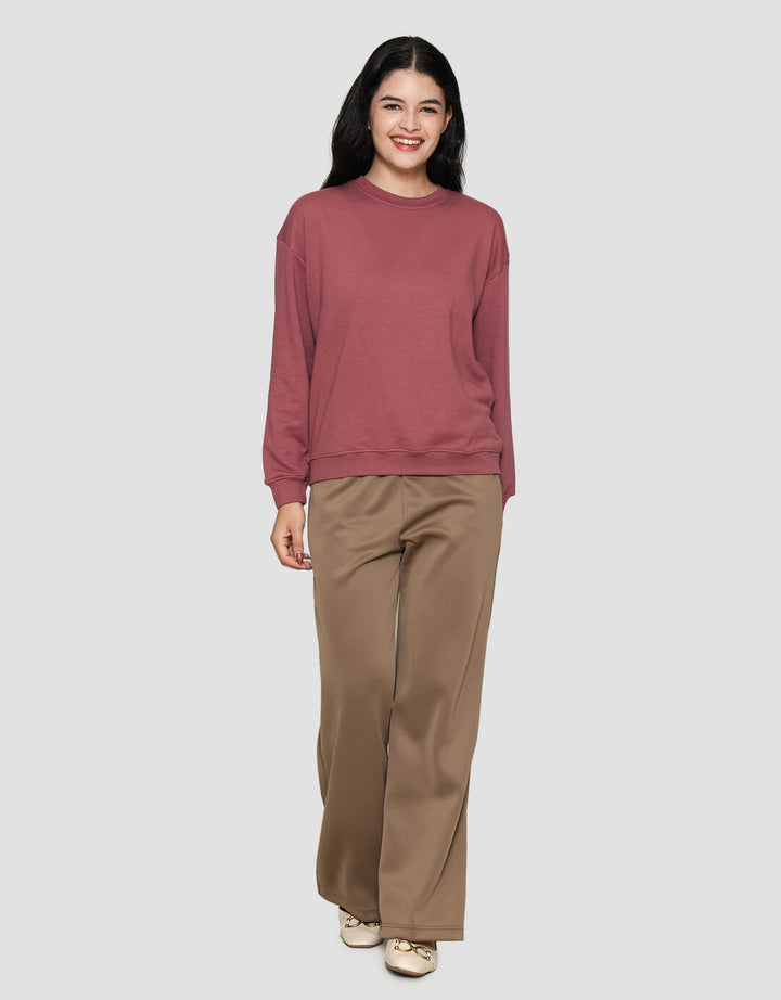 Nevada Solid Fleece Sweater Wanita