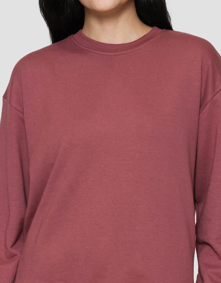 Nevada Solid Fleece Sweater Wanita