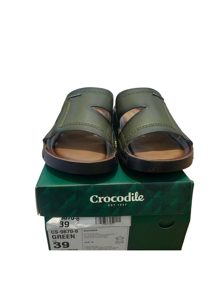 Crocodile Sandal Asli Alas Kaki Polos Pria