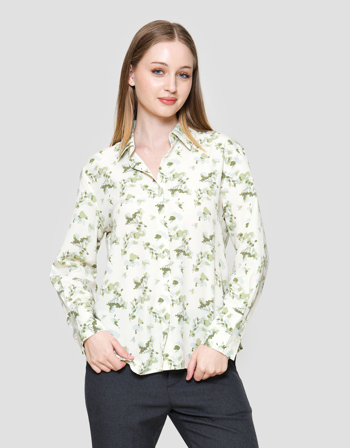 St. Yves Flowy Floral Printed Kemeja Wanita