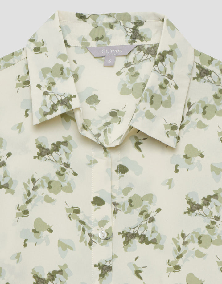 St. Yves Flowy Floral Printed Kemeja Wanita