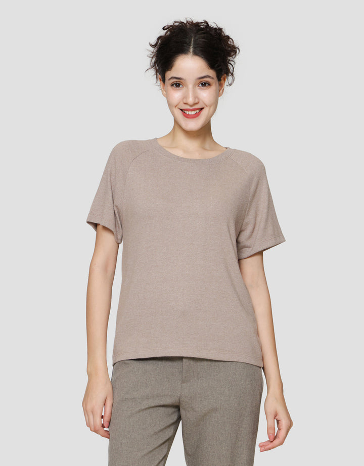 St. Yves Soft Knit Raglan Top Kaos Lengan Pendek Wanita