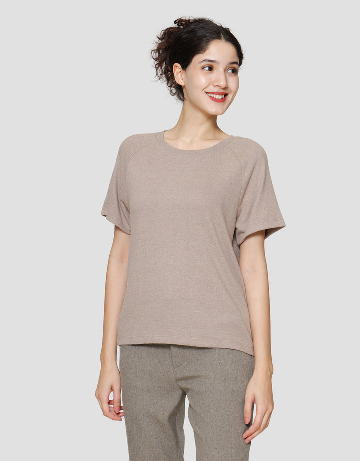 St. Yves Soft Knit Raglan Top Kaos Lengan Pendek Wanita