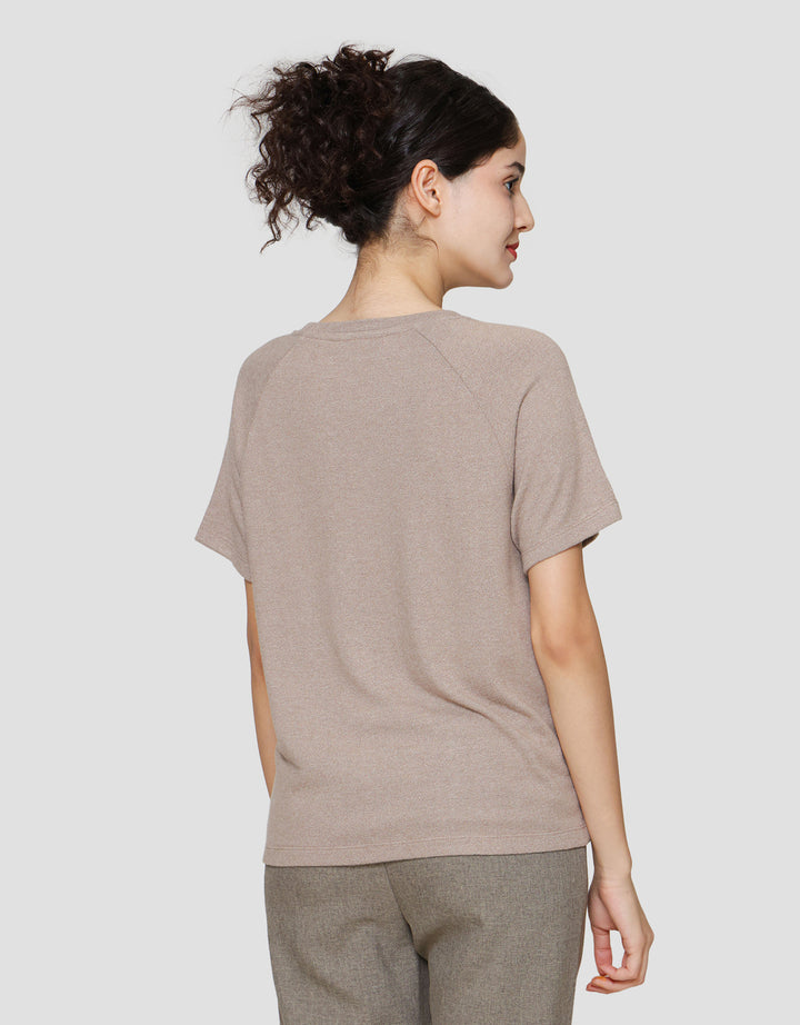 St. Yves Soft Knit Raglan Top Kaos Lengan Pendek Wanita