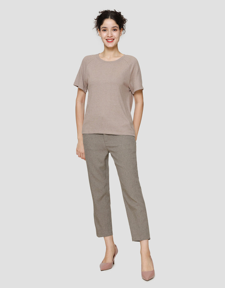 St. Yves Soft Knit Raglan Top Kaos Lengan Pendek Wanita
