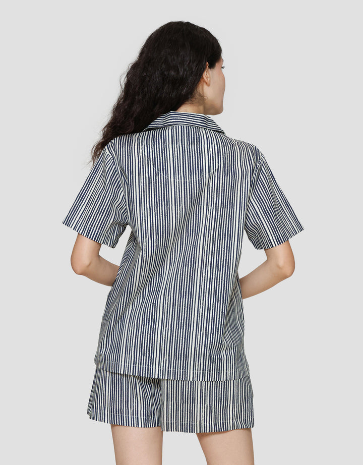 St. Yves Stripe Setelan Piyama Wanita