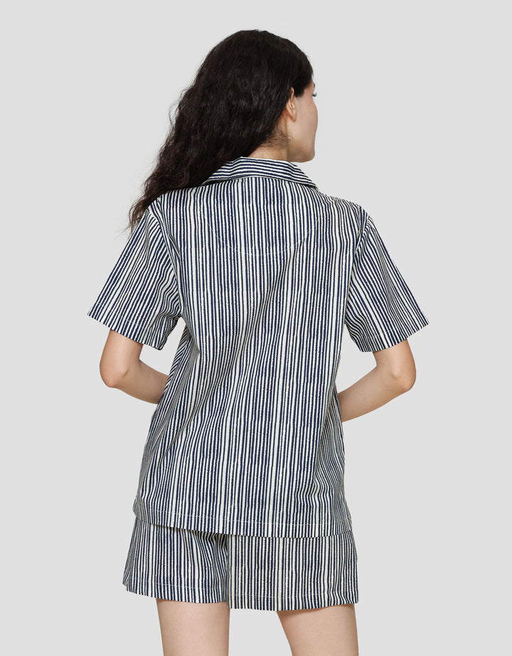 St. Yves Stripe Setelan Piyama Wanita