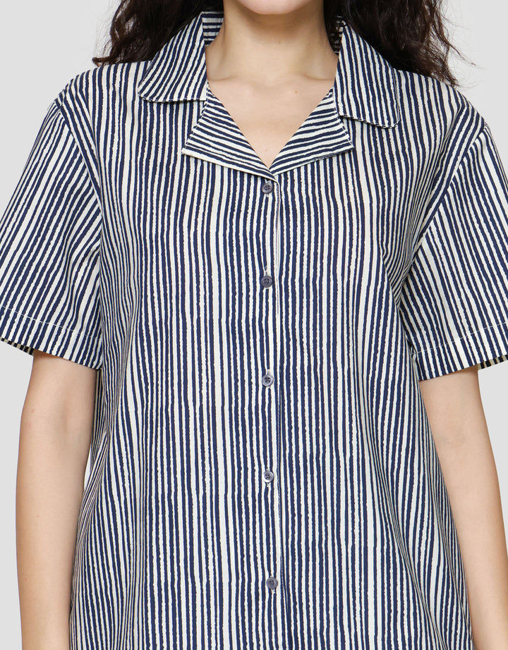 St. Yves Stripe Setelan Piyama Wanita