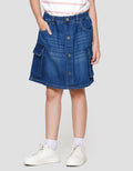 Nevada Denim Solid Rok Celana Anak Perempuan