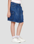 Nevada Denim Solid Rok Celana Anak Perempuan