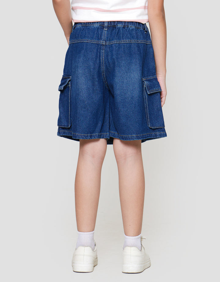 Nevada Denim Solid Rok Celana Anak Perempuan