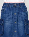Nevada Denim Solid Rok Celana Anak Perempuan
