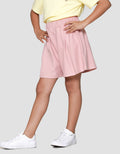 Nevada Knit Solid Pleated Asunq Celana Pendek Anak Perempuan