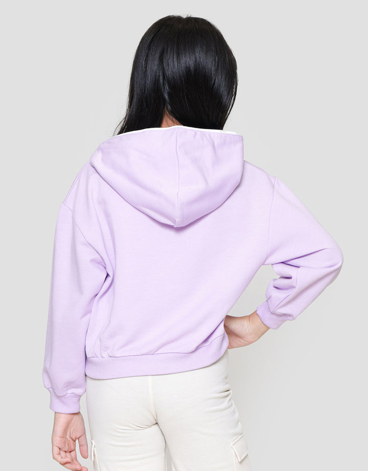 Nevada Half Zipper With Print Sweater Anak Perempuan