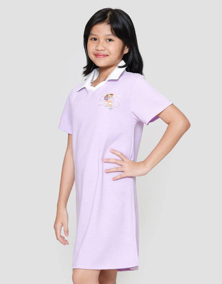 Nevada Polo With Embro Midi Dress Anak Perempuan
