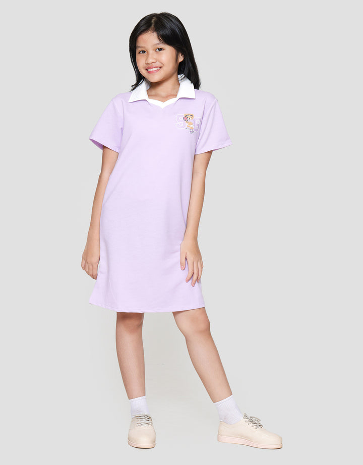 Nevada Polo With Embro Midi Dress Anak Perempuan