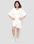 Nevada Knit Baseball Solid Kaos Anak Perempuan