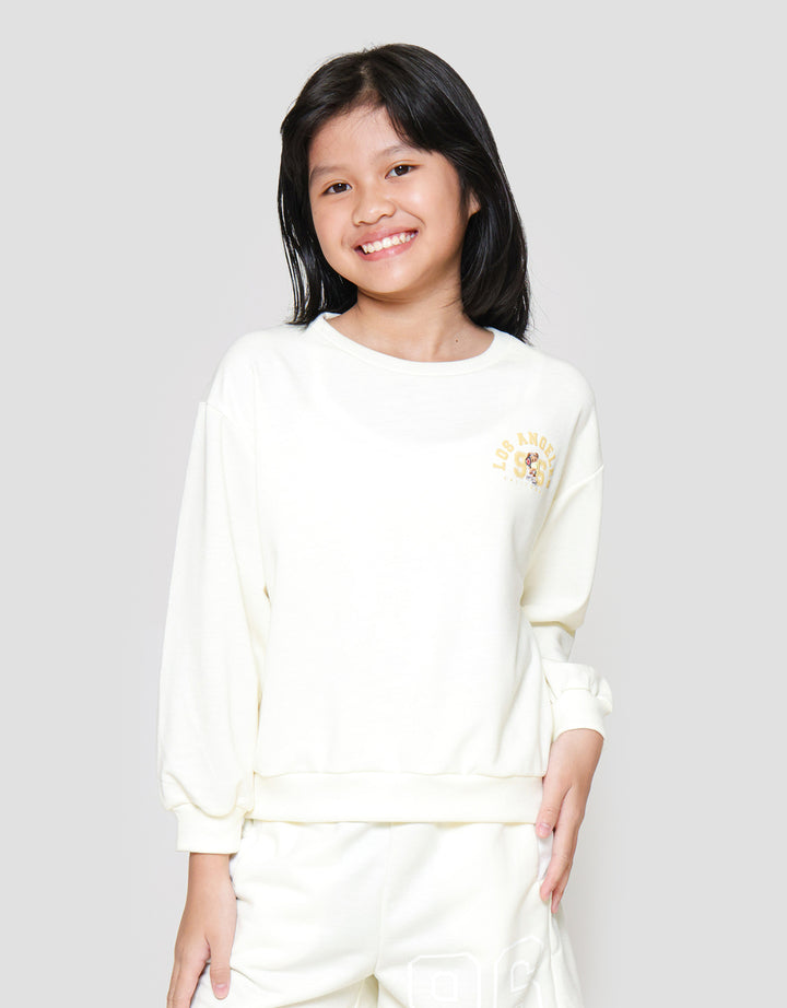 Nevada Varsity With Embro Bear Sweater Anak Perempuan