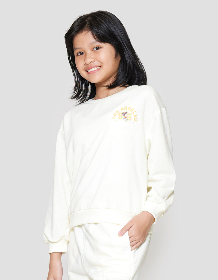 Nevada Varsity With Embro Bear Sweater Anak Perempuan