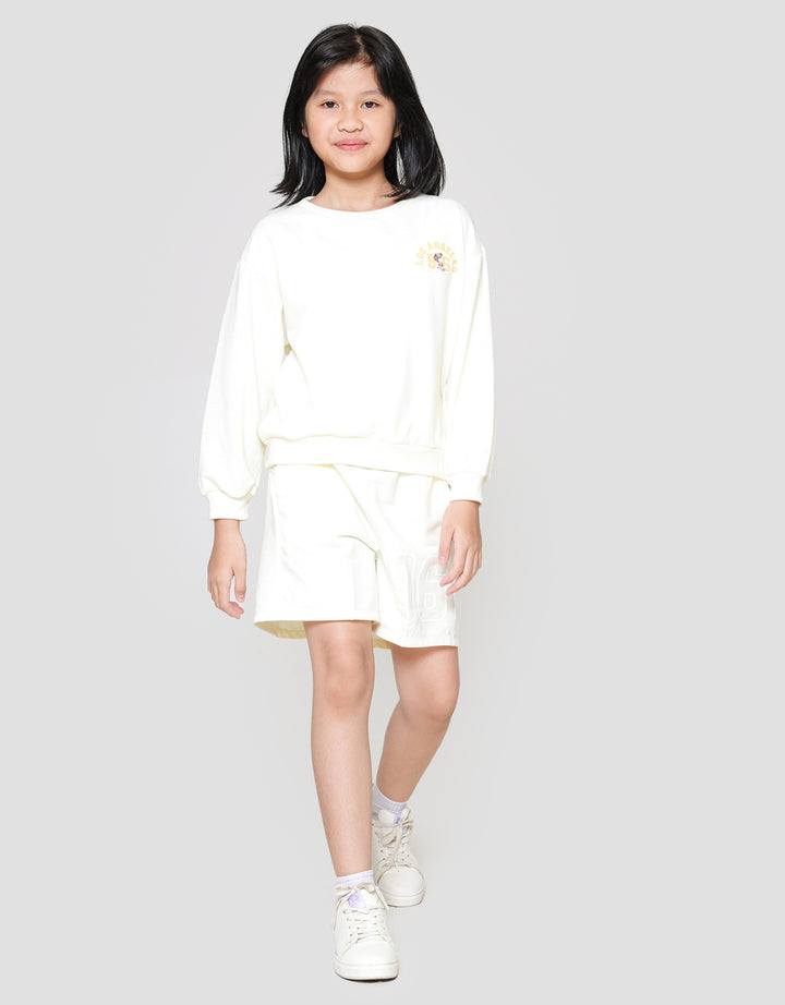 Nevada Varsity With Embro Bear Sweater Anak Perempuan