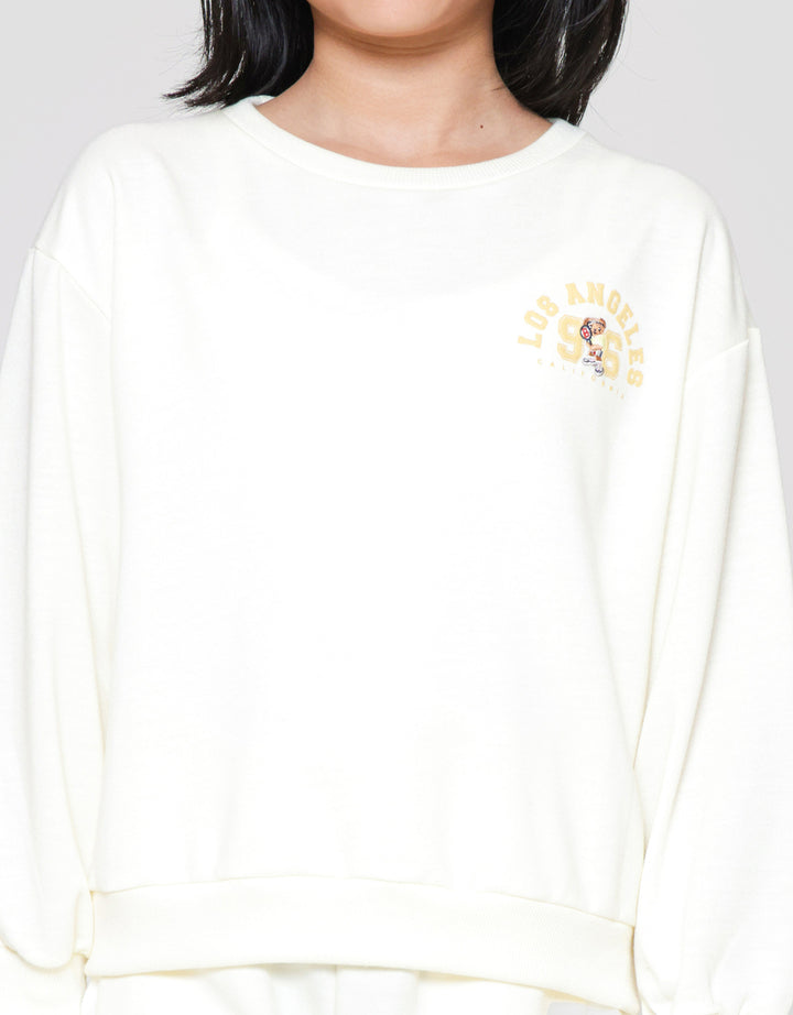 Nevada Varsity With Embro Bear Sweater Anak Perempuan