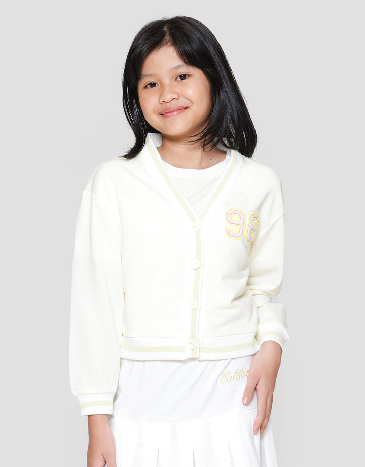 Nevada Knit With Chenile Number Cardigan Anak Perempuan