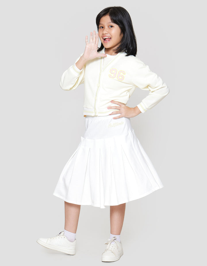 Nevada Knit With Chenile Number Cardigan Anak Perempuan